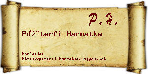 Péterfi Harmatka névjegykártya